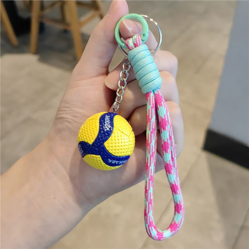 #C00006 Volleyball Keychain Charm – Mini Sports Ball Accessory Gift for Players, Fans & Coaches