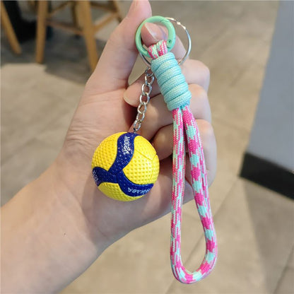 #C00006 Volleyball Keychain Charm – Mini Sports Ball Accessory Gift for Players, Fans & Coaches