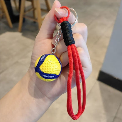 #C00006 Volleyball Keychain Charm – Mini Sports Ball Accessory Gift for Players, Fans & Coaches
