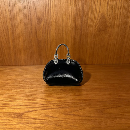 #C00003 Mini Handbag Keychain Charm – Cute Leather‑Style Purse Accessory for Bags, Backpacks & Gifts