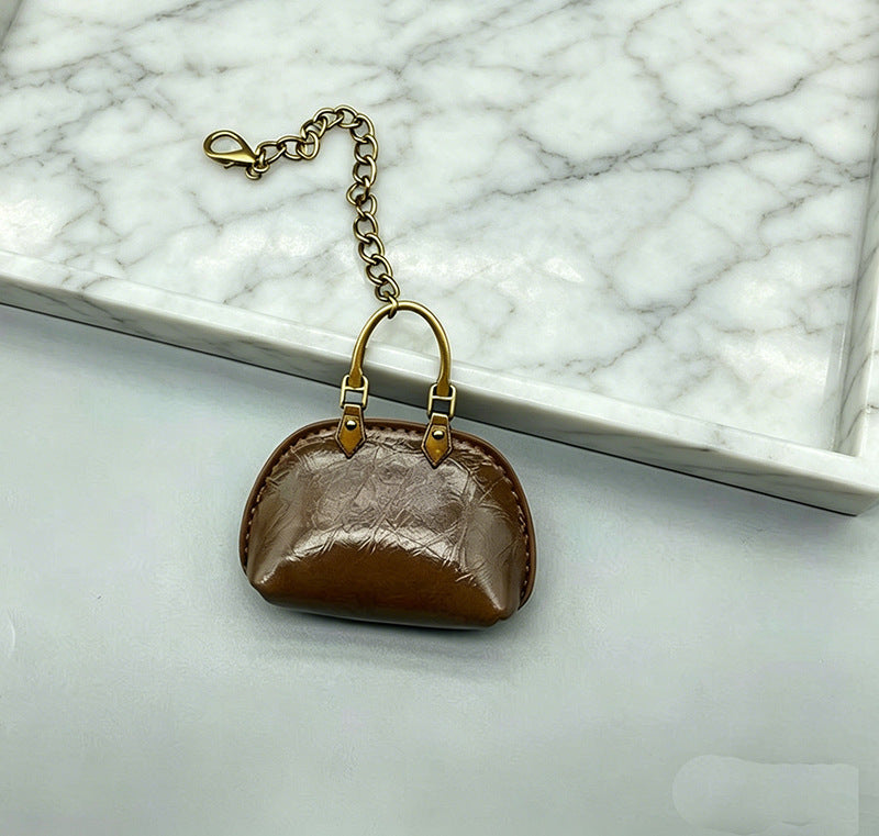 #C00003 Mini Handbag Keychain Charm – Cute Leather‑Style Purse Accessory for Bags, Backpacks & Gifts