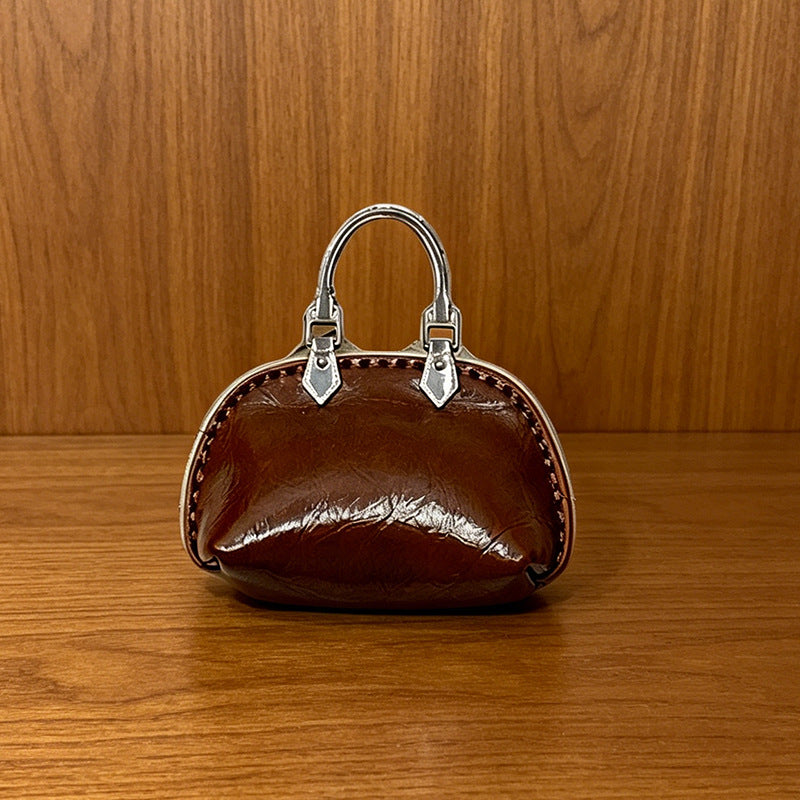 #C00003 Mini Handbag Keychain Charm – Cute Leather‑Style Purse Accessory for Bags, Backpacks & Gifts