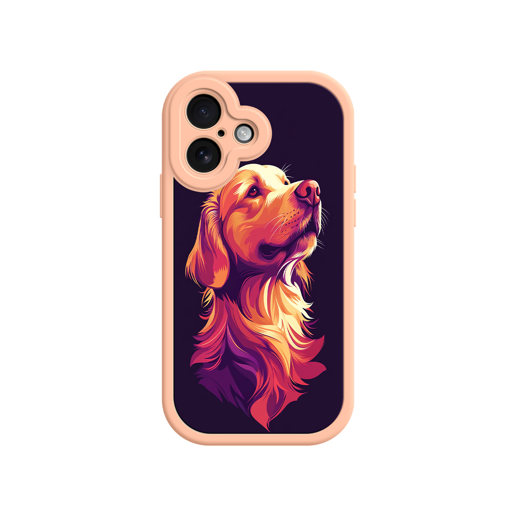 Dog lover phone case with Golden Retriever artwork