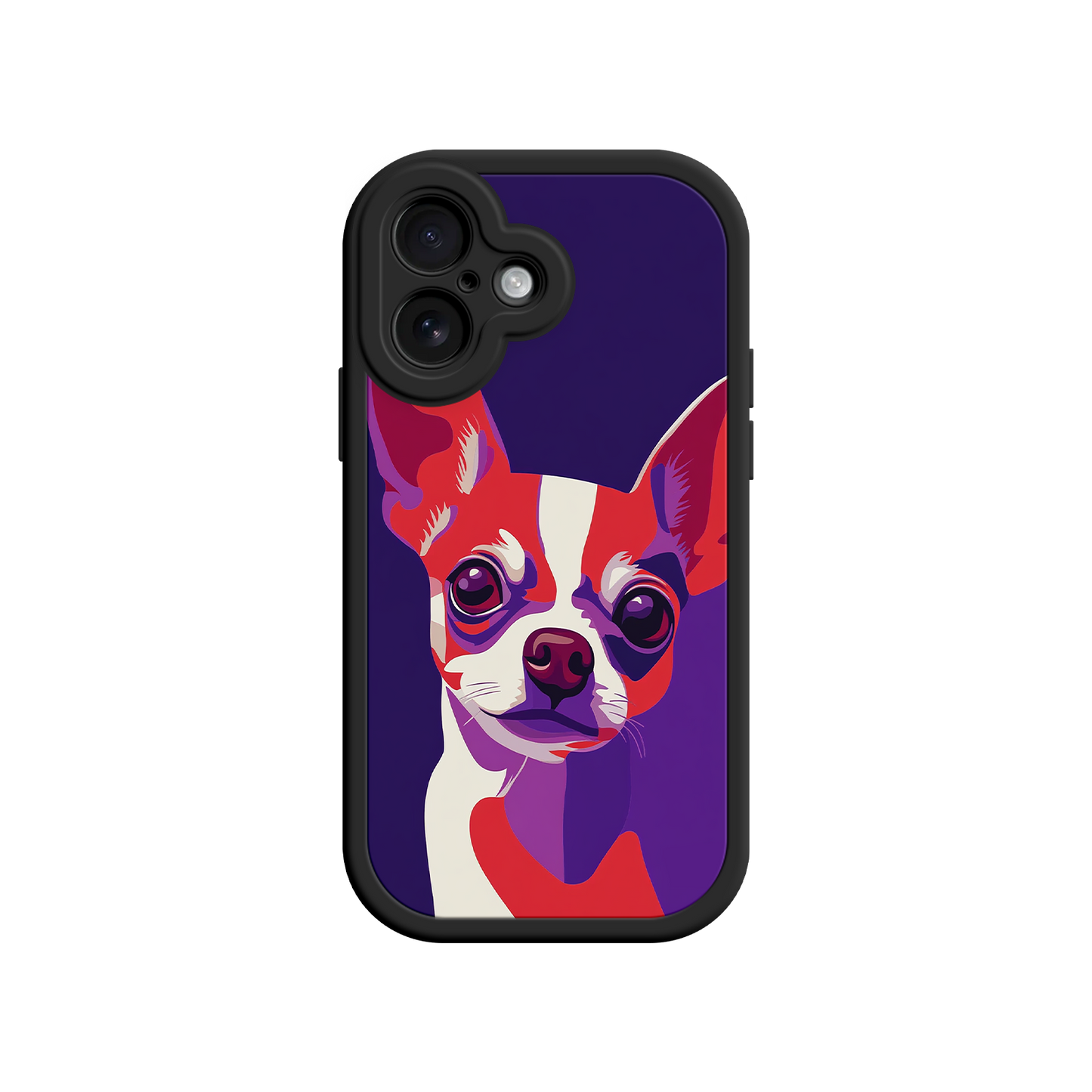 Chihuahua phone case with modern graphic design