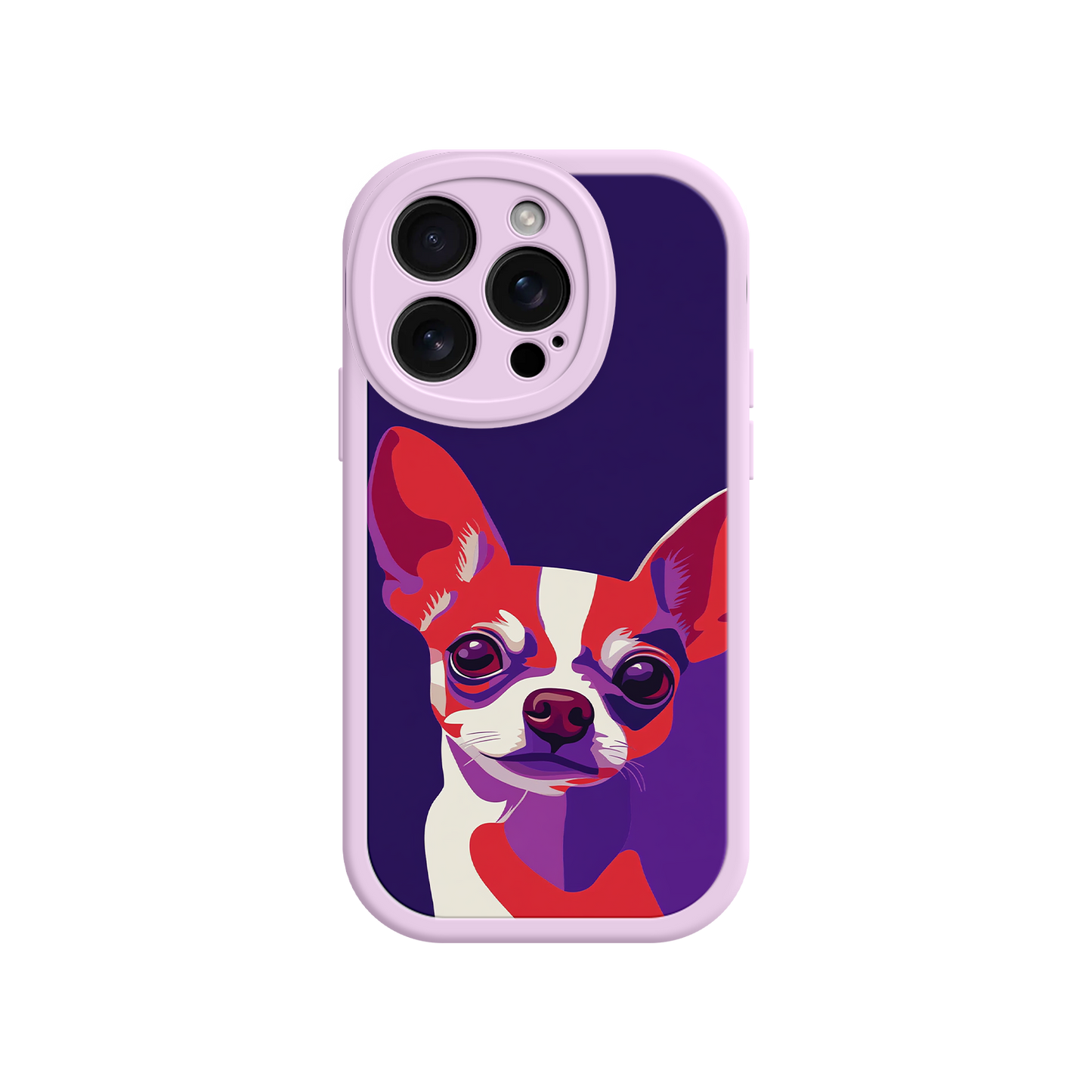 pop art pet phone cover with vibrant palette