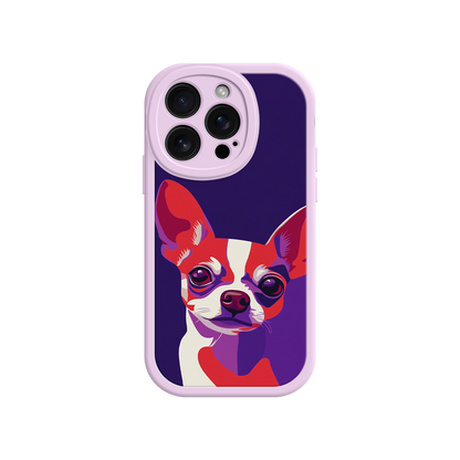 pop art pet phone cover with vibrant palette