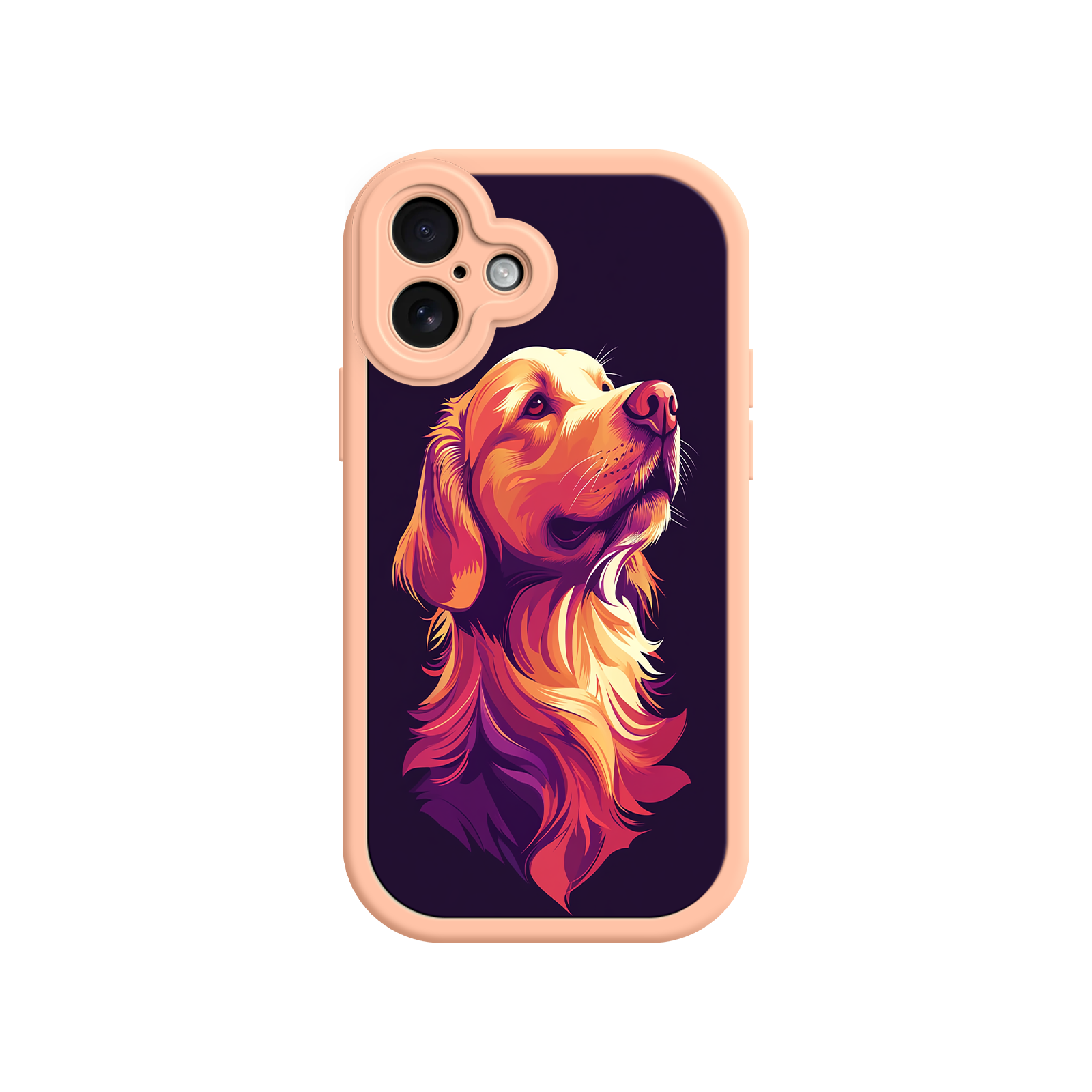 Animal lover phone case with Golden Retriever art
