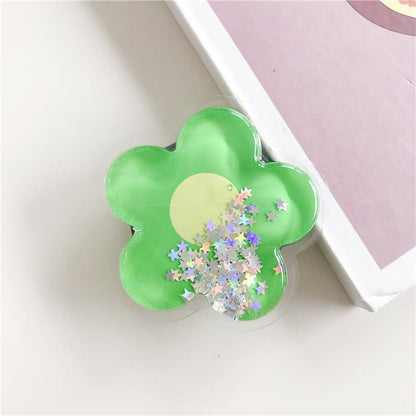 #S0020 Factory Wholesale Quicksand PopSockets Desktop Airbag Glitter phone PopGrip, adjustable cellphone stand, retractable smartphone holder, phone mount support, Folding Kickstand, handheld accessories