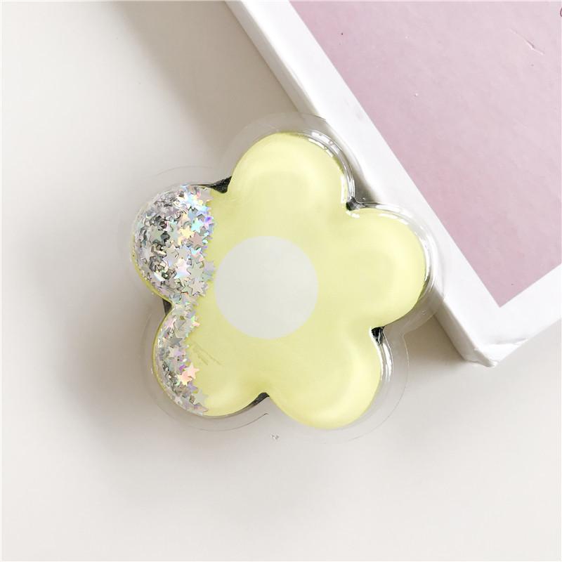 Quicksand PopSockets Desktop Airbag Glitter phone PopGrip, adjustable cellphone stand, retractable smartphone holder, phone mount support, Folding Kickstand, handheld accessories