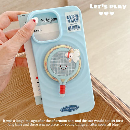 #S0033 Factory Wholesale Badminton table tennis Magsafe PopSockets phone PopGrip, adjustable cellphone stand with phonecase, retractable smartphone holder, phone mount case, casing, handheld accessories case  badminton badminton  phone