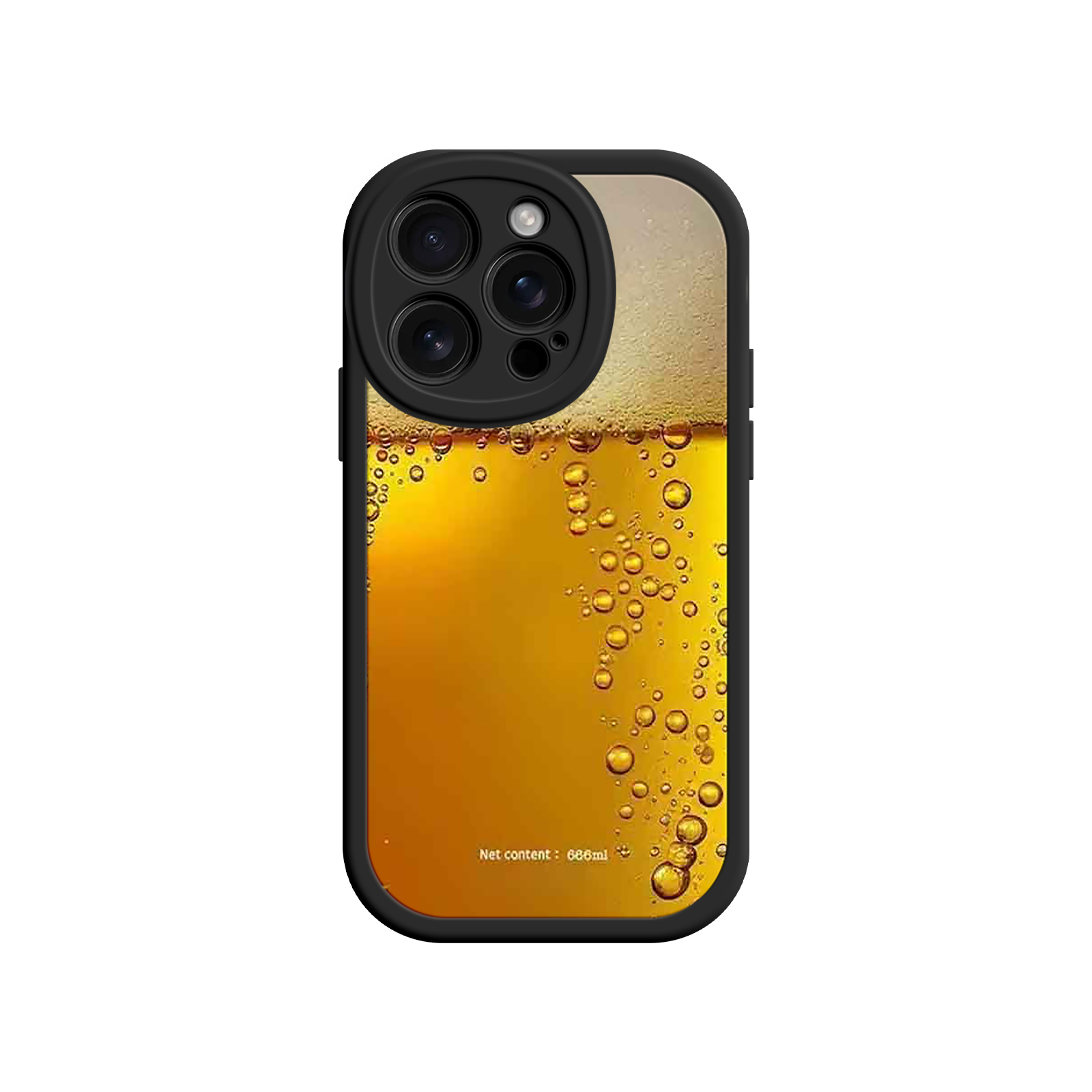 Funny Beer Glass Phone Case – Realistic Foam Design, Novelty Gift for Beer Lovers