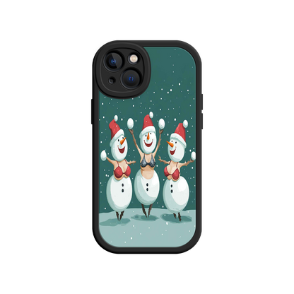 #MC0037 Factory Wholesale Festive Snowman iPhone 17 Case – Funny Christmas Art, Jolly Holiday Design, Soft Snowflakes