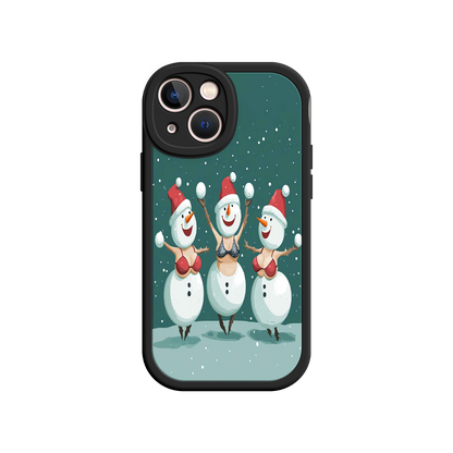 #MC0037 Factory Wholesale Festive Snowman iPhone 17 Case – Funny Christmas Art, Jolly Holiday Design, Soft Snowflakes