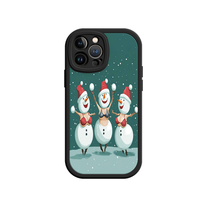 #MC0037 Factory Wholesale Festive Snowman iPhone 17 Case – Funny Christmas Art, Jolly Holiday Design, Soft Snowflakes