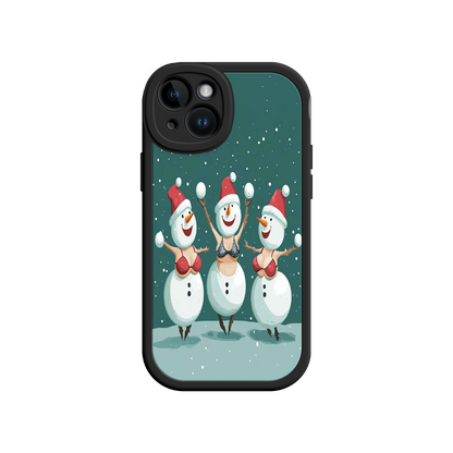 #MC0037 Factory Wholesale Festive Snowman iPhone 17 Case – Funny Christmas Art, Jolly Holiday Design, Soft Snowflakes
