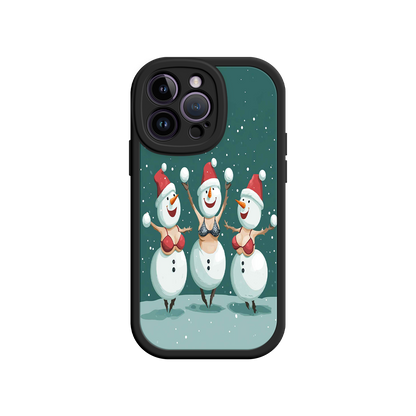 #MC0037 Factory Wholesale Festive Snowman iPhone 17 Case – Funny Christmas Art, Jolly Holiday Design, Soft Snowflakes