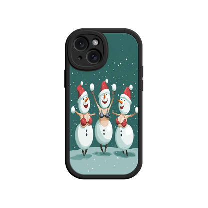 #MC0037 Factory Wholesale Festive Snowman iPhone 17 Case – Funny Christmas Art, Jolly Holiday Design, Soft Snowflakes