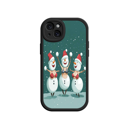#MC0037 Factory Wholesale Festive Snowman iPhone 17 Case – Funny Christmas Art, Jolly Holiday Design, Soft Snowflakes