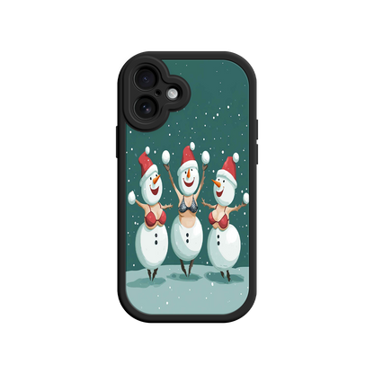 #MC0037 Factory Wholesale Festive Snowman iPhone 17 Case – Funny Christmas Art, Jolly Holiday Design, Soft Snowflakes