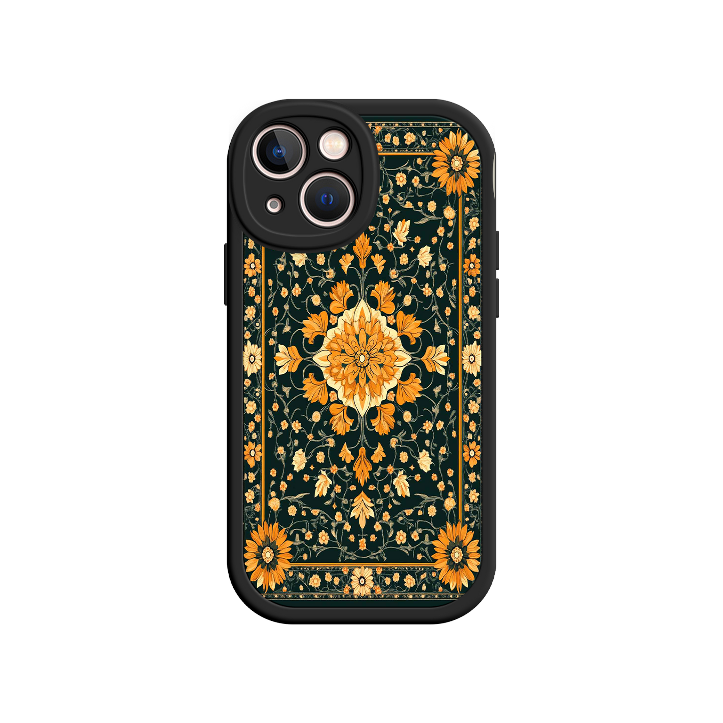 #MC0042 Factory Wholesale Ornate Floral iPhone 17 Case – Baroque Vintage Pattern Protective Cover for iPhone 16 Pro / Max