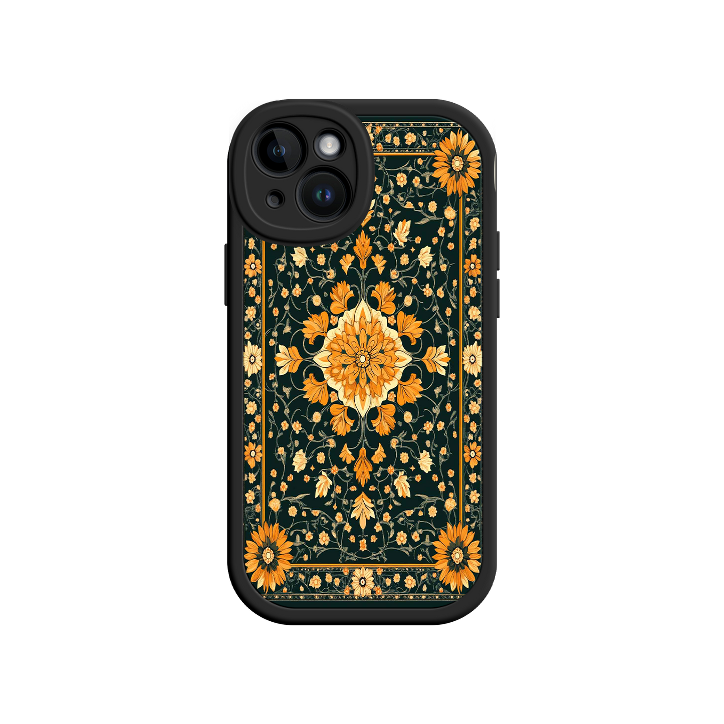 #MC0042 Factory Wholesale Ornate Floral iPhone 17 Case – Baroque Vintage Pattern Protective Cover for iPhone 16 Pro / Max