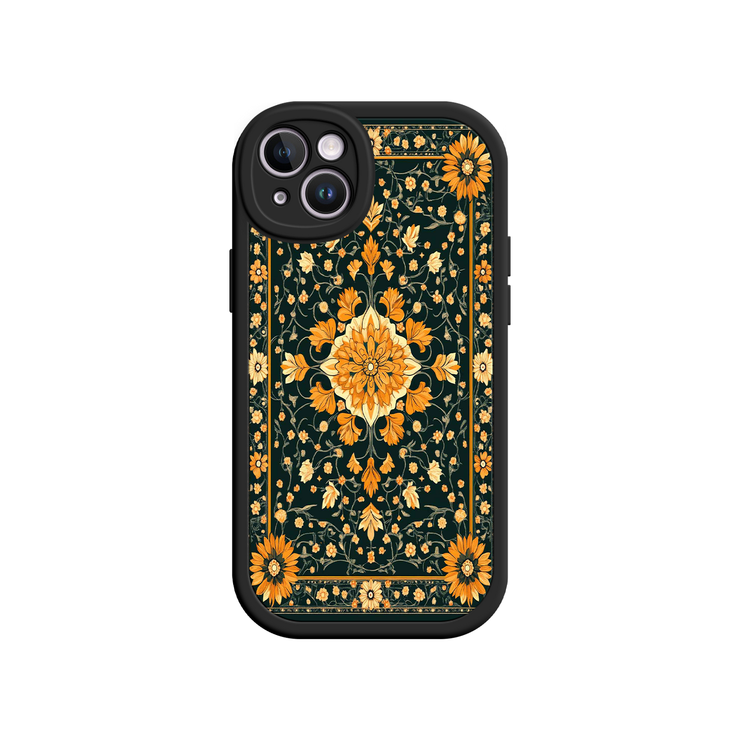 #MC0042 Factory Wholesale Ornate Floral iPhone 17 Case – Baroque Vintage Pattern Protective Cover for iPhone 16 Pro / Max