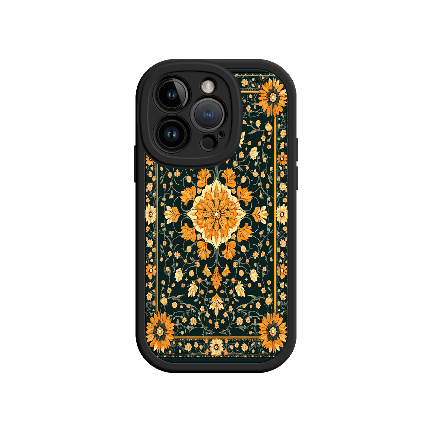 #MC0042 Factory Wholesale Ornate Floral iPhone 17 Case – Baroque Vintage Pattern Protective Cover for iPhone 16 Pro / Max