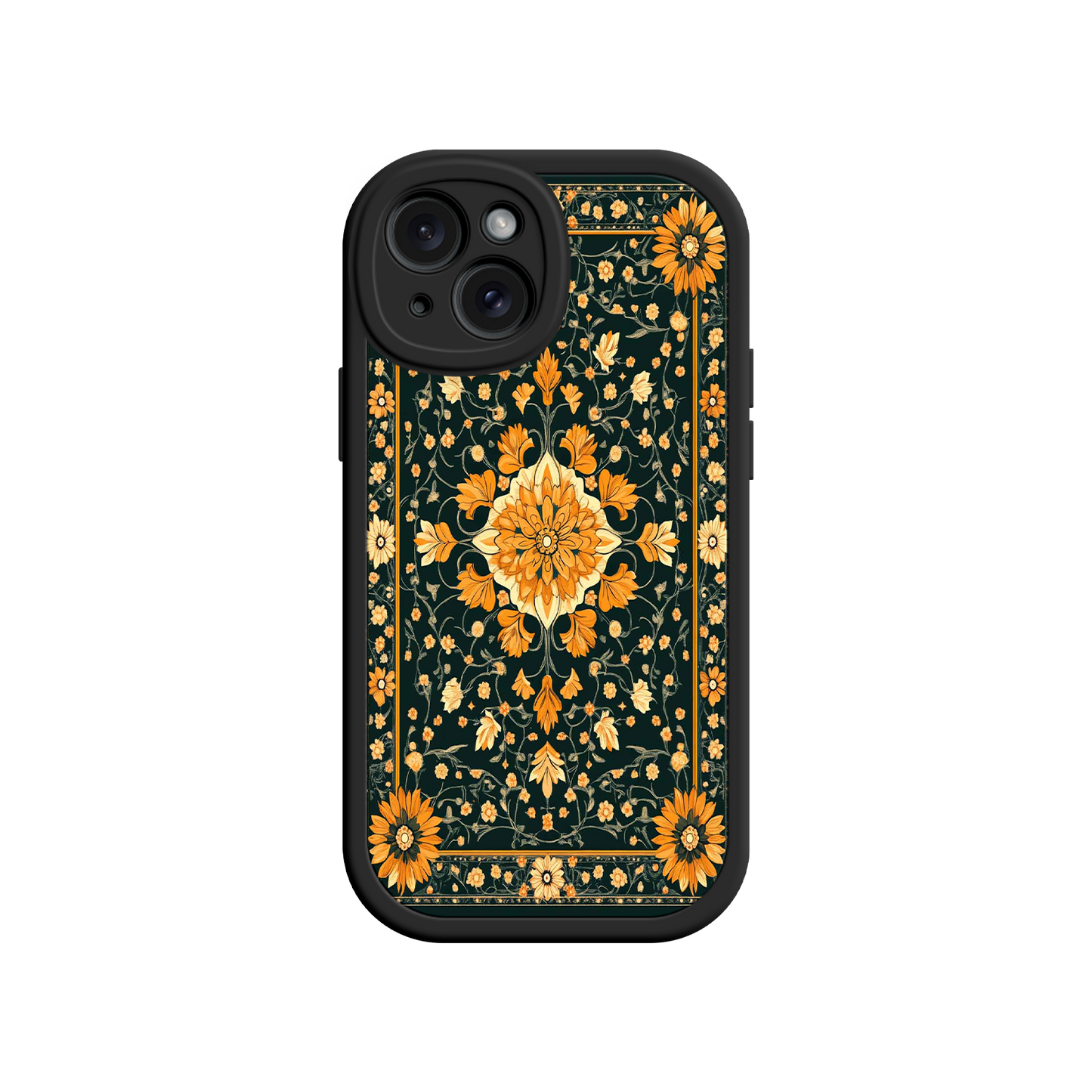 #MC0042 Factory Wholesale Ornate Floral iPhone 17 Case – Baroque Vintage Pattern Protective Cover for iPhone 16 Pro / Max