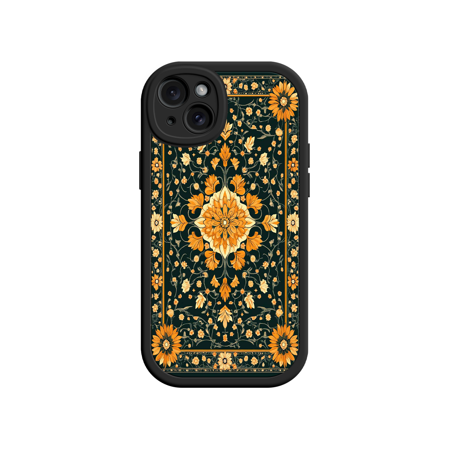 #MC0042 Factory Wholesale Ornate Floral iPhone 17 Case – Baroque Vintage Pattern Protective Cover for iPhone 16 Pro / Max