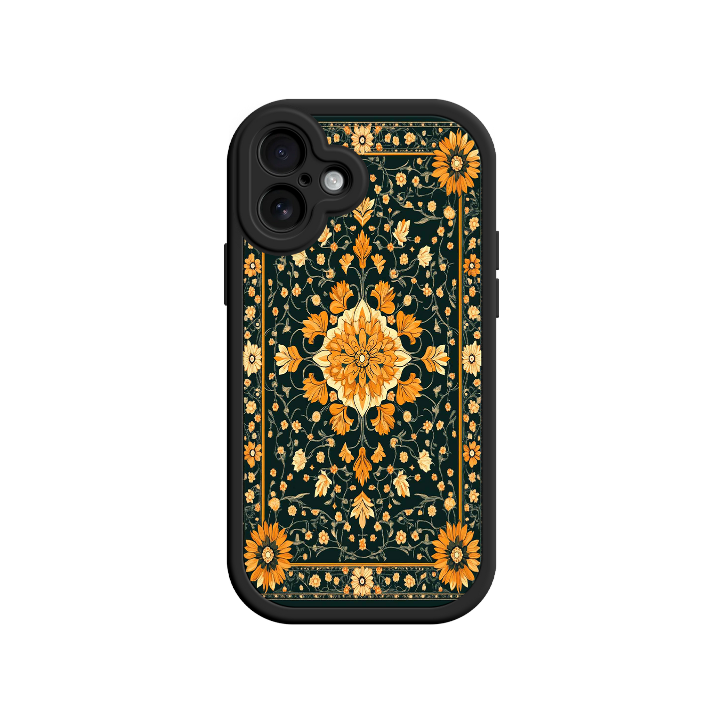 #MC0042 Factory Wholesale Ornate Floral iPhone 17 Case – Baroque Vintage Pattern Protective Cover for iPhone 16 Pro / Max