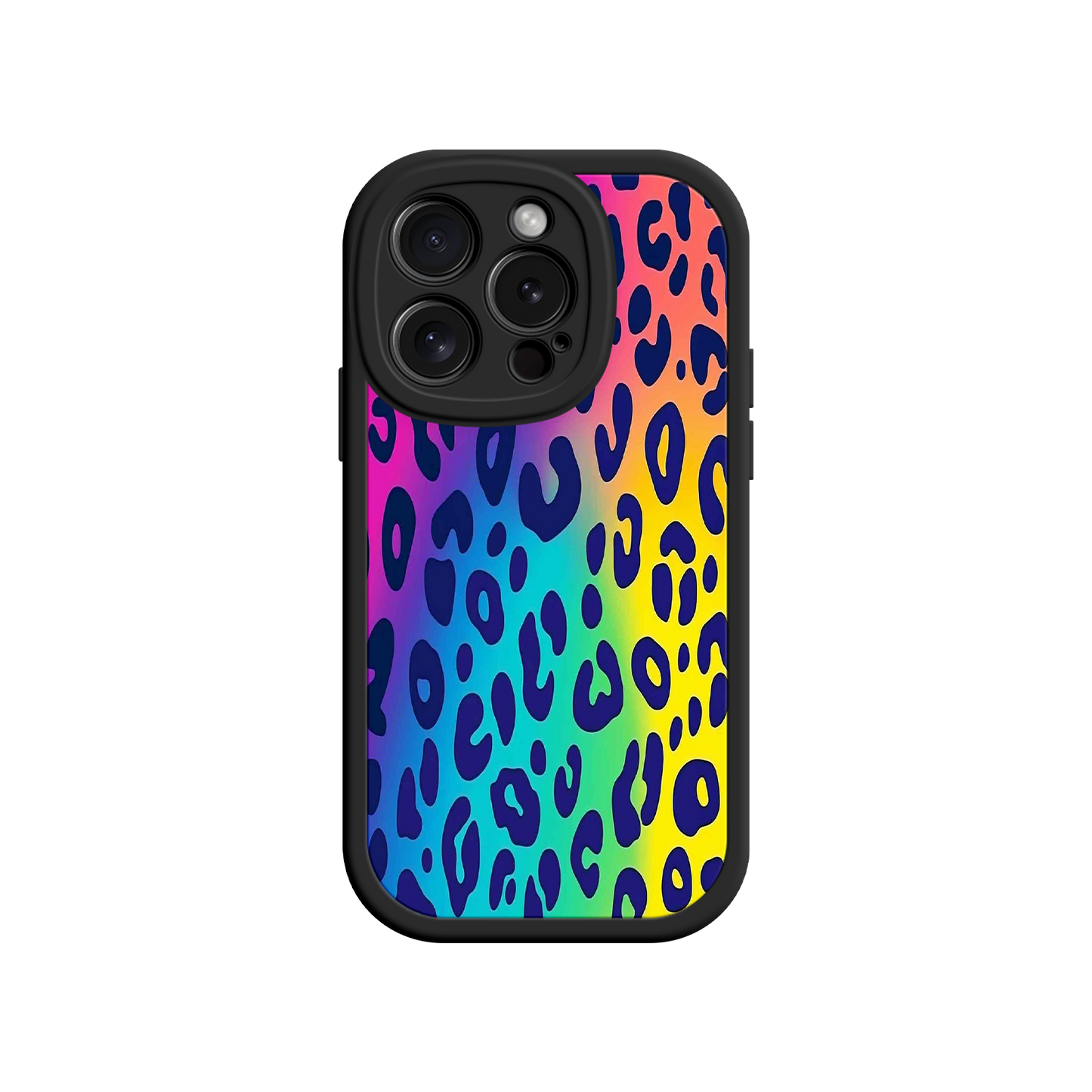 #MC0035 Factory Wholesale Rainbow Leopard Print iPhone 17 Case – Vibrant Gradient Leopard Pattern, Colorful Animal Print Design, Trendy Animal Print Phone Cover