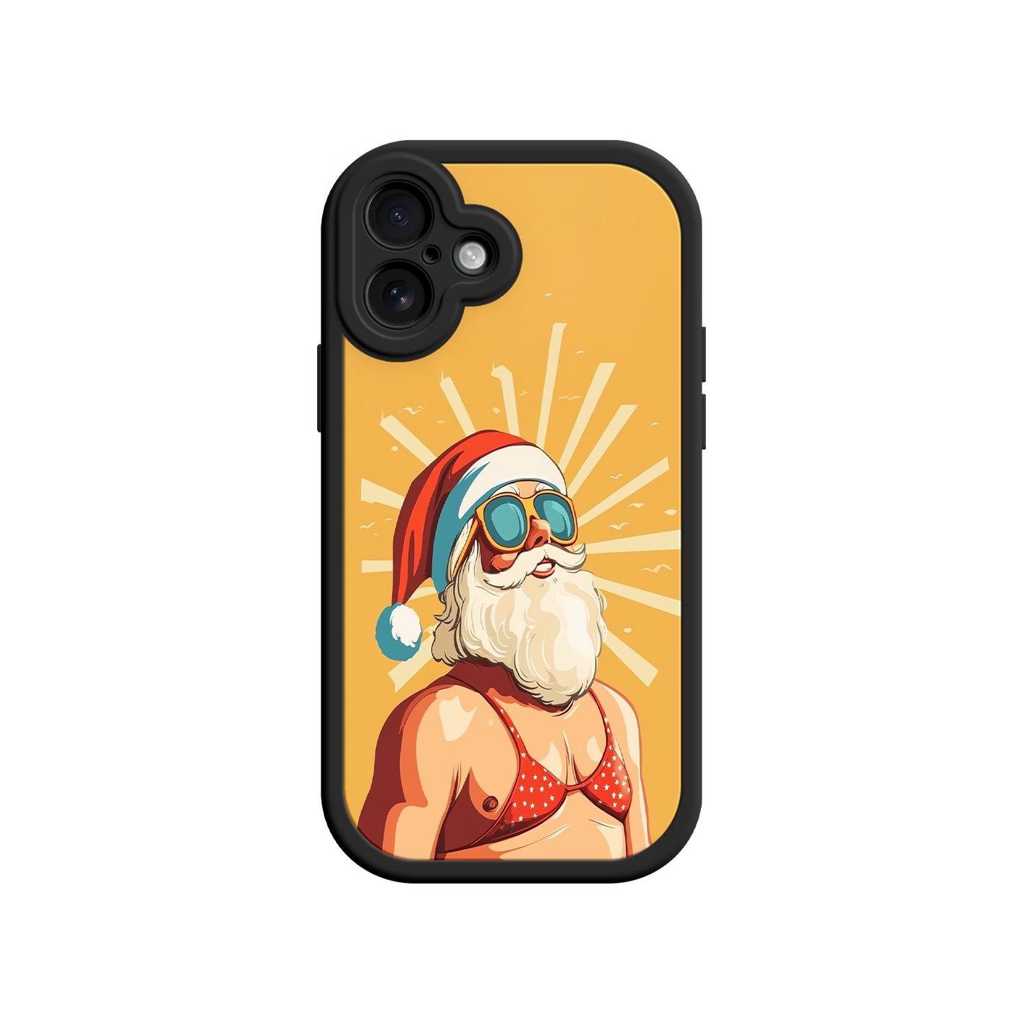 Bold holiday phone case with humorous design
