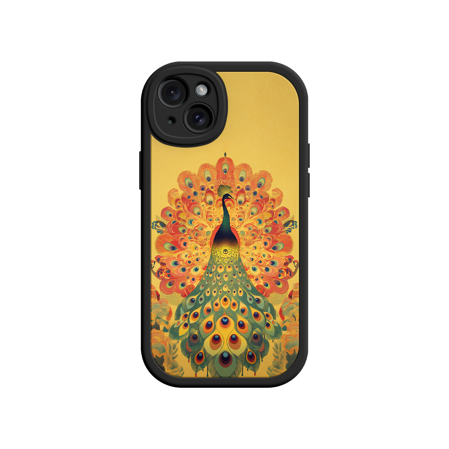 #MC0009 Factory Wholesale Peacock iPhone Case – Artistic Bird Design with Vibrant Feathers & Boho Style