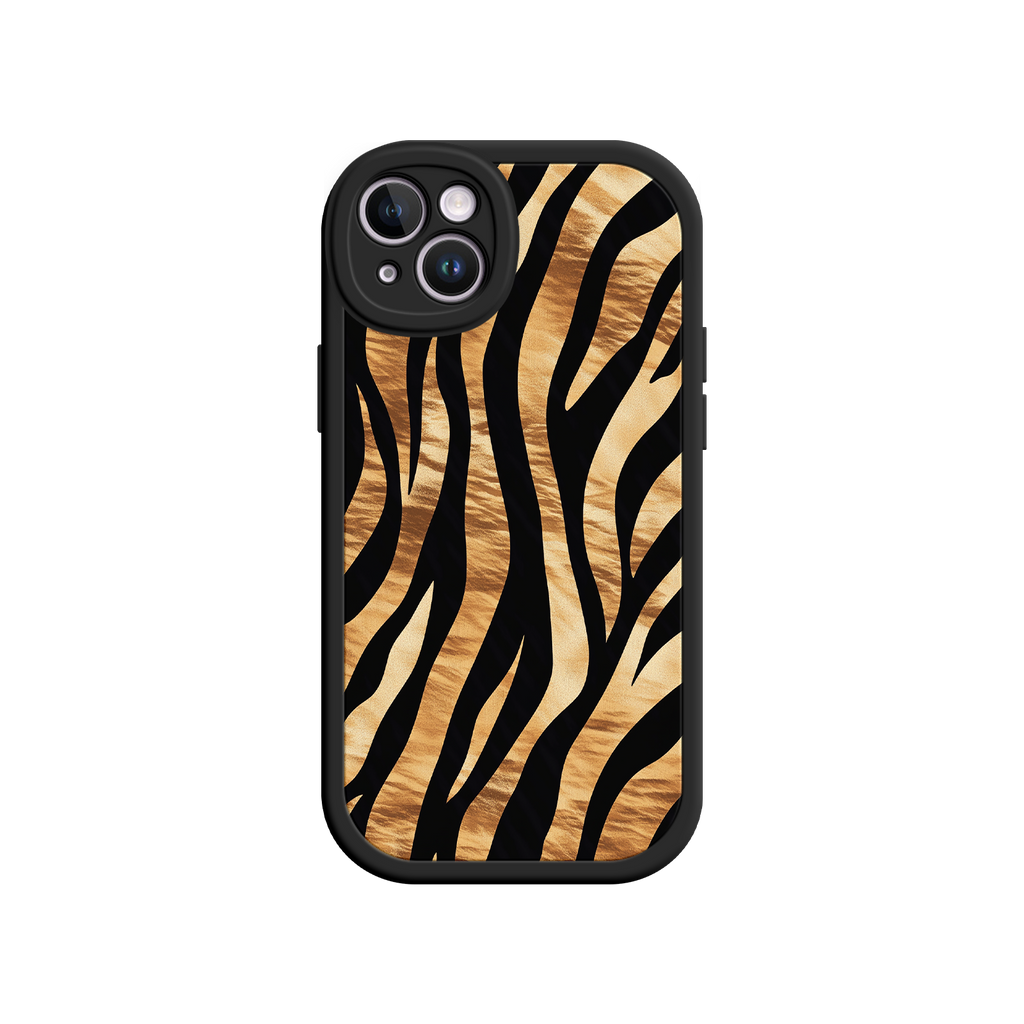 iPhone case with fierce jungle stripe motif