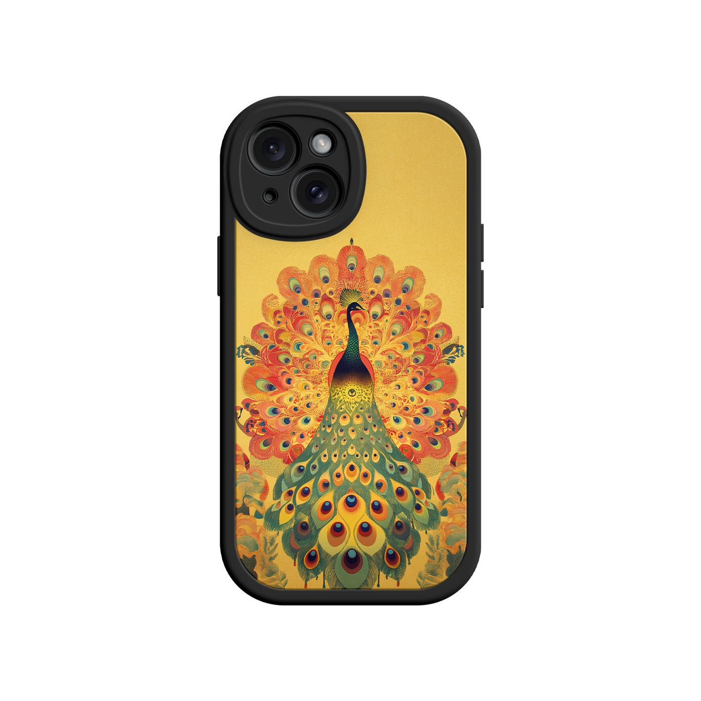 #MC0009 Factory Wholesale Peacock iPhone Case – Artistic Bird Design with Vibrant Feathers & Boho Style