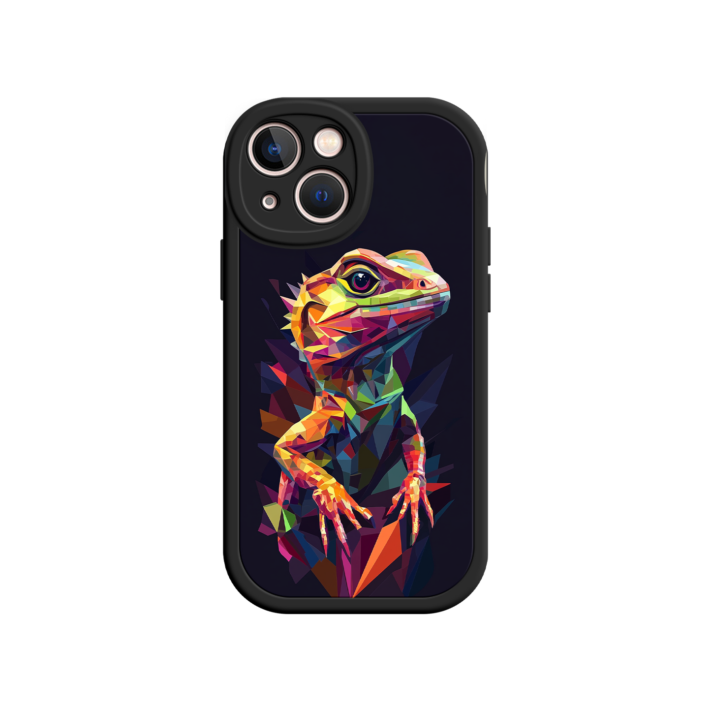 #MC0024 Factory Wholesale Geometric Lizard iPhone 17 Case – Colorful Polygon Art, Protective Animal Print Cover, Bold Reptile Design