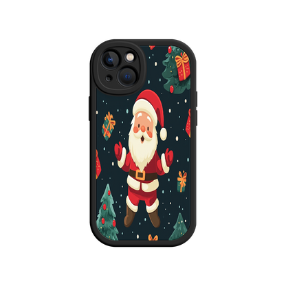 #MC0032 Factory Wholesale Festive Santa iPhone 17 Case – Christmas Holiday Design, Jolly Santa Claus, Gift Boxes & Trees