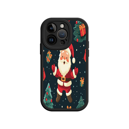 #MC0032 Factory Wholesale Festive Santa iPhone 17 Case – Christmas Holiday Design, Jolly Santa Claus, Gift Boxes & Trees