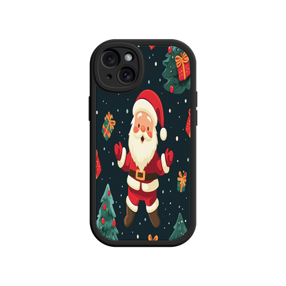 #MC0032 Factory Wholesale Festive Santa iPhone 17 Case – Christmas Holiday Design, Jolly Santa Claus, Gift Boxes & Trees