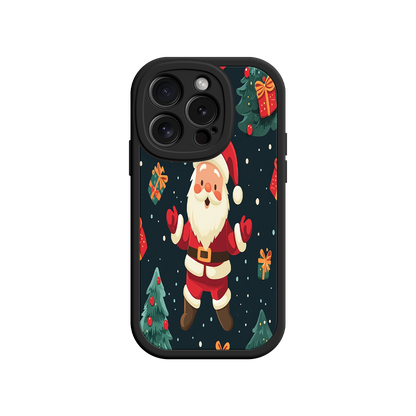 #MC0032 Factory Wholesale Festive Santa iPhone 17 Case – Christmas Holiday Design, Jolly Santa Claus, Gift Boxes & Trees