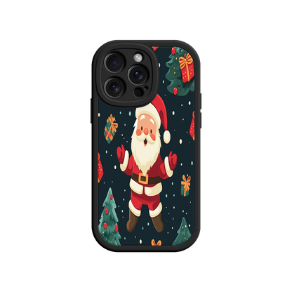 #MC0032 Factory Wholesale Festive Santa iPhone 17 Case – Christmas Holiday Design, Jolly Santa Claus, Gift Boxes & Trees
