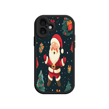 #MC0032 Factory Wholesale Festive Santa iPhone 17 Case – Christmas Holiday Design, Jolly Santa Claus, Gift Boxes & Trees