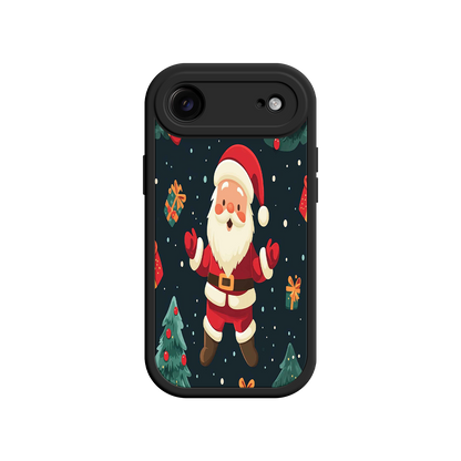 #MC0032 Factory Wholesale Festive Santa iPhone 17 Case – Christmas Holiday Design, Jolly Santa Claus, Gift Boxes & Trees