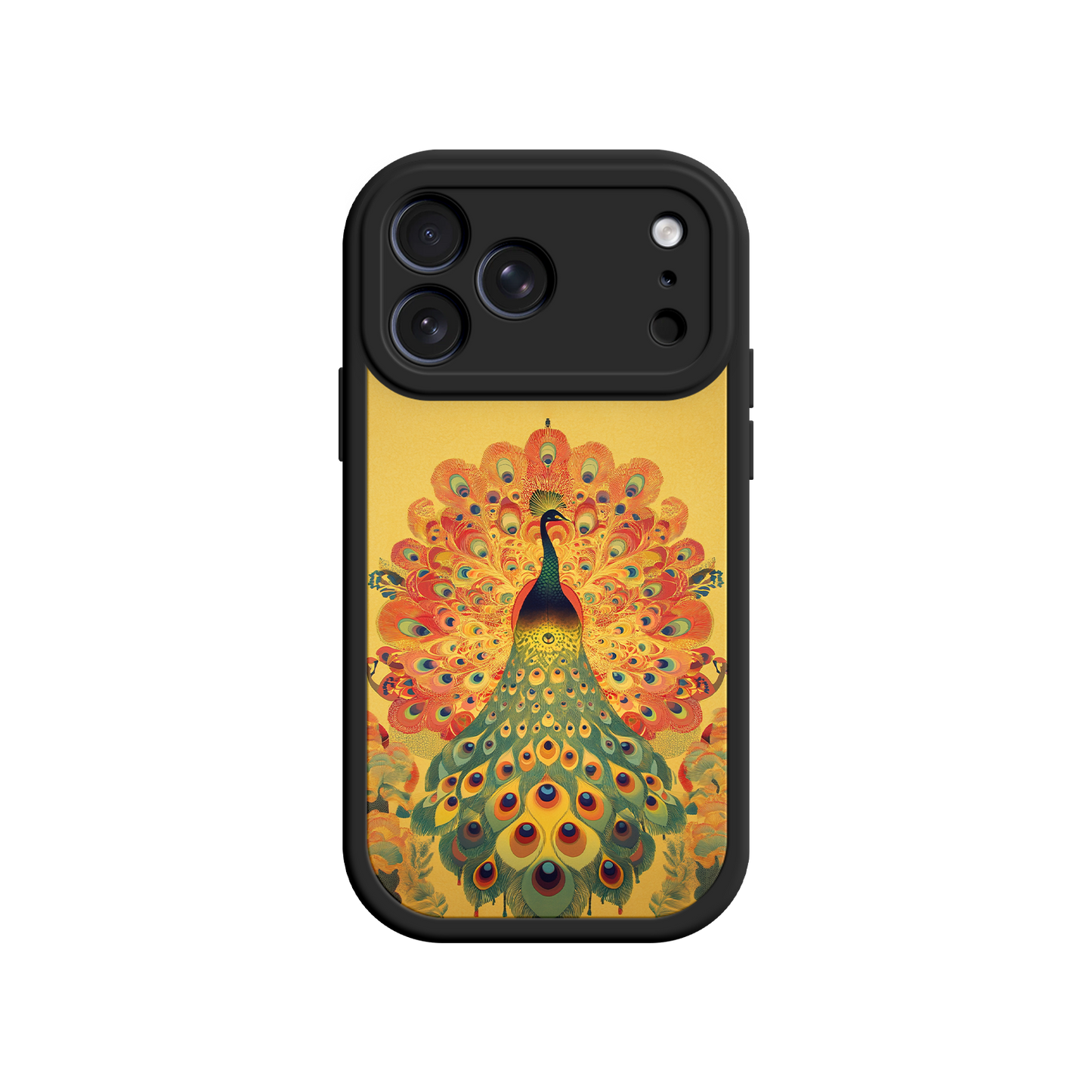 #MC0009 Factory Wholesale Peacock iPhone Case – Artistic Bird Design with Vibrant Feathers & Boho Style