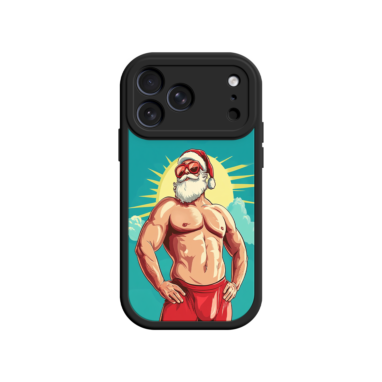 Christmas iPhone case with sky and cloud background