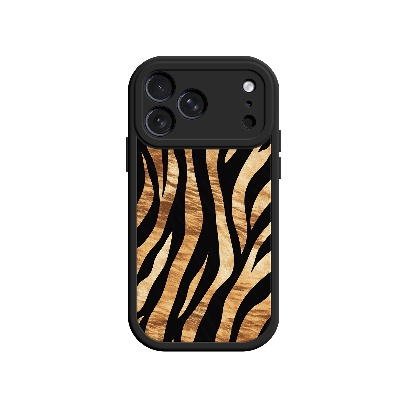Protective phone case with tiger fur pattern