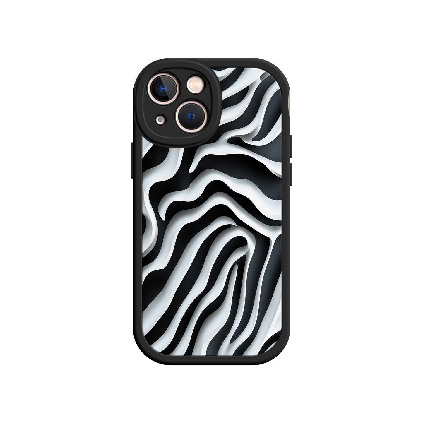 #MC0040 Factory Wholesale Zebra Pattern iPhone 17 Case – Black & White Protective Cover for iPhone 16 Pro / Max