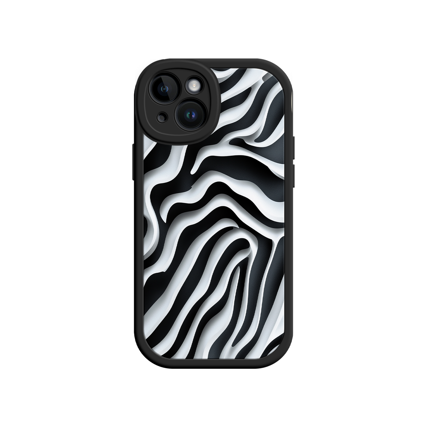 #MC0040 Factory Wholesale Zebra Pattern iPhone 17 Case – Black & White Protective Cover for iPhone 16 Pro / Max