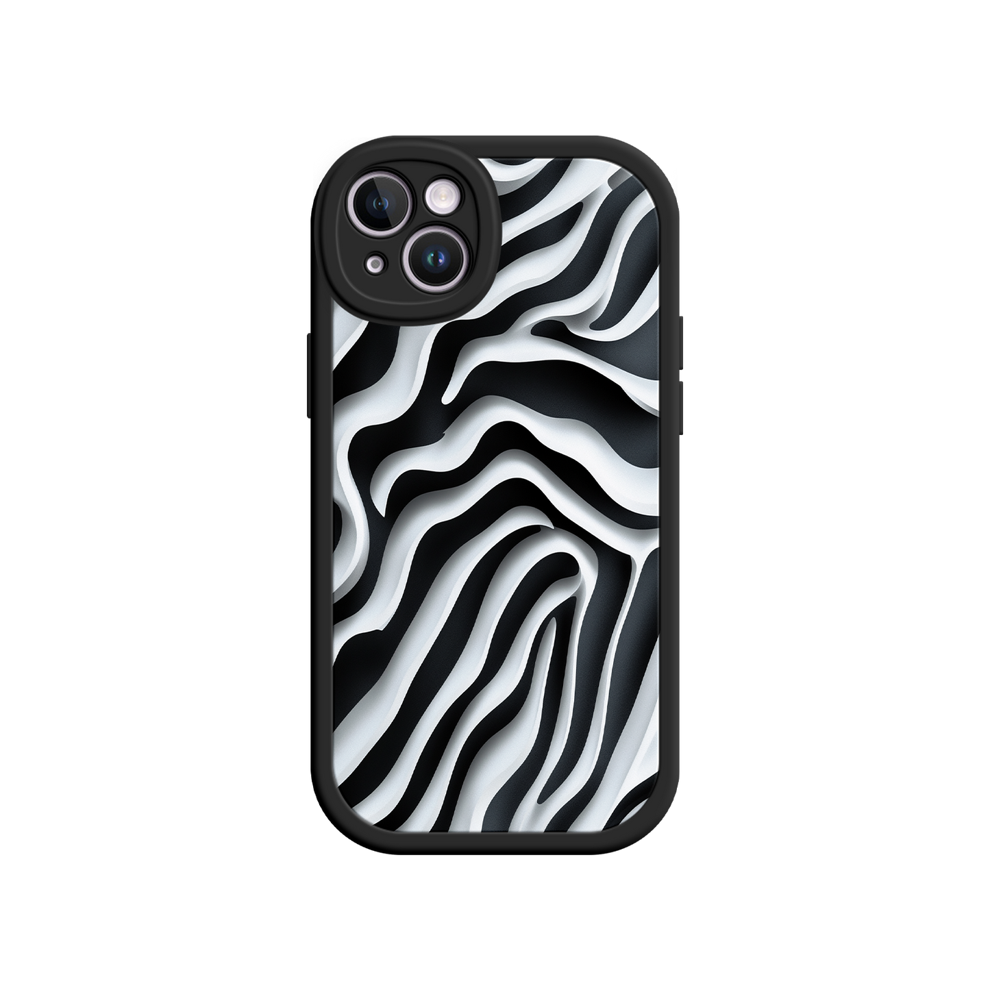 #MC0040 Factory Wholesale Zebra Pattern iPhone 17 Case – Black & White Protective Cover for iPhone 16 Pro / Max