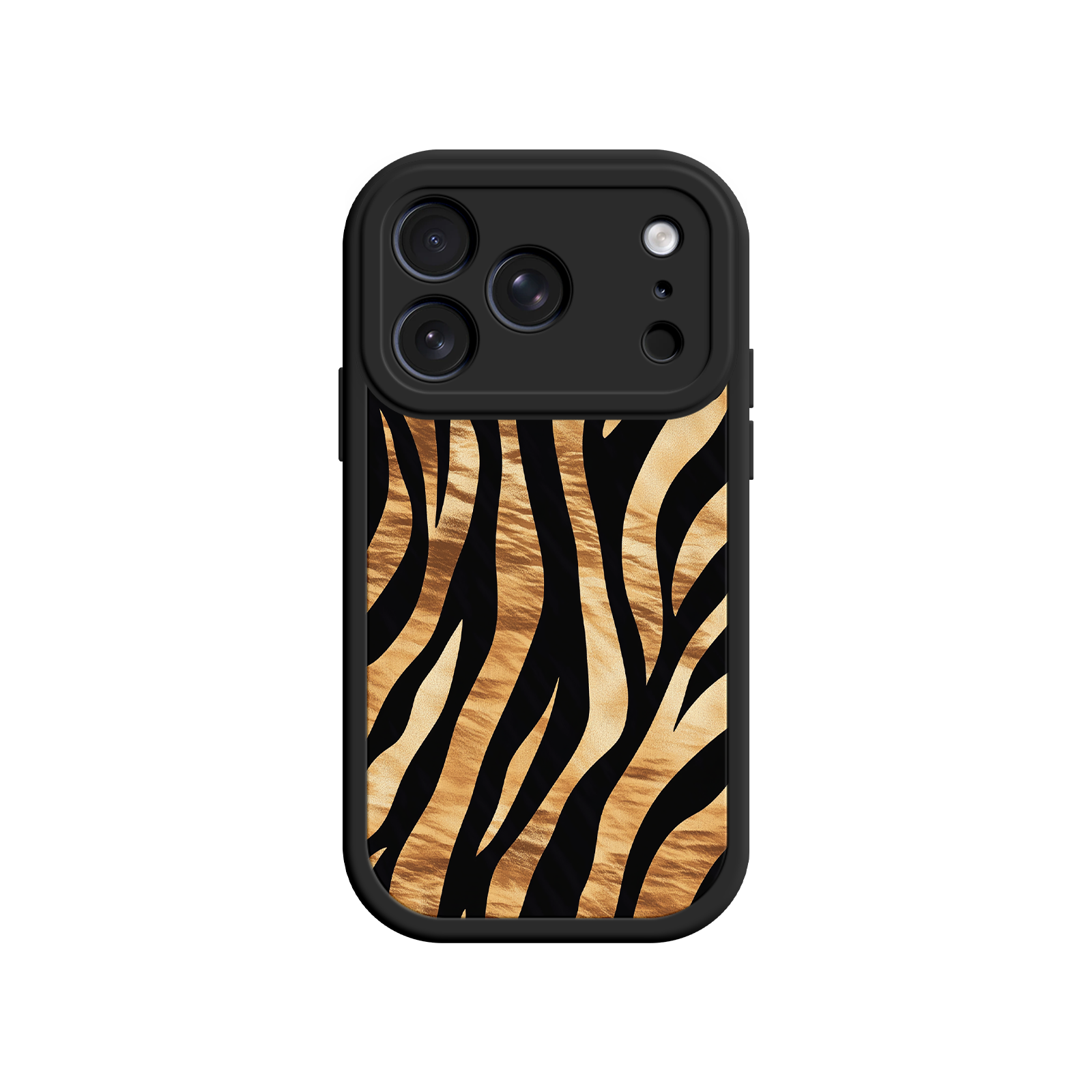 Eye-catching phone case with tiger stripe detail